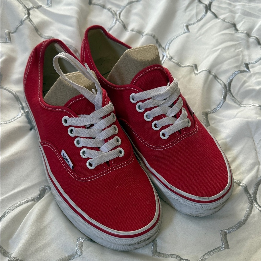 Vans Bold Red Canvas Shoes